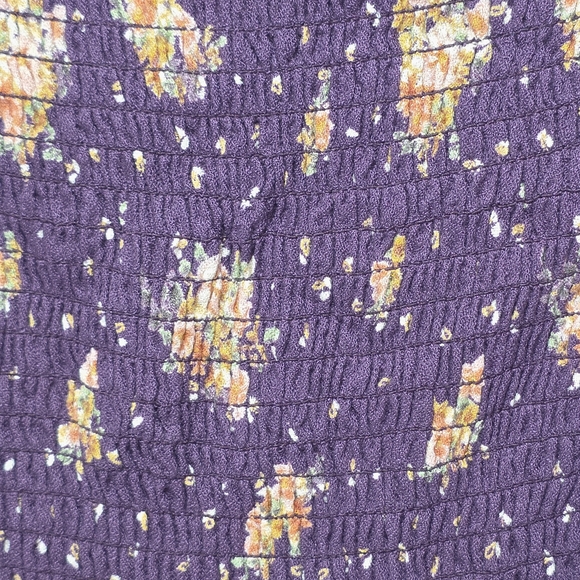 Angie Purple Floral Off-Shoulder Blouse - Picture 3 of 14